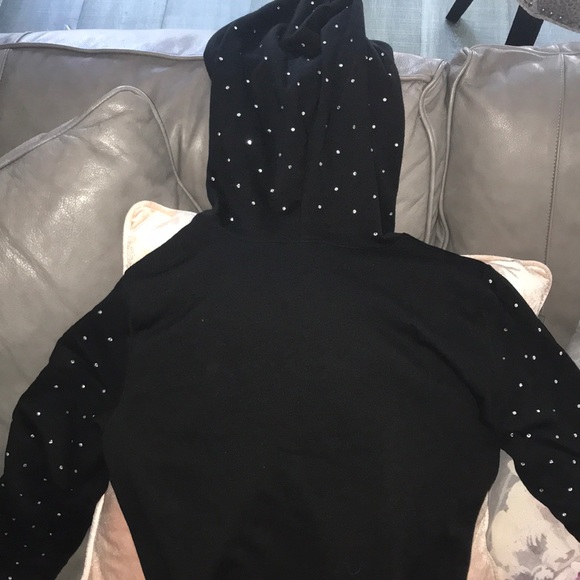 NWT “LOS ANGELES”BLING PINK Crystal ZIP UP HOODIE! - Picture 3 of 3